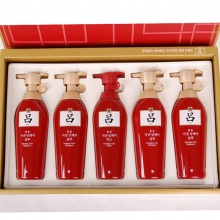 韩国正品爱茉莉红吕5件套礼盒 4洗1护400洗发水+1个400护发素