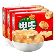 韩国进口 可瑞安CROWN可拉奥芝士奶酪夹心饼干161g休闲