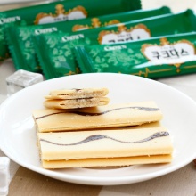 韩国crown可瑞安 可拉奥 咖啡夹心蛋卷饼干72g盒 进口食品