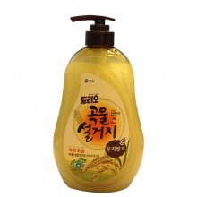 韩国进口正品爱敬谷物抗菌洗洁精天然米糠洗涤剂果蔬洗涤液750ml