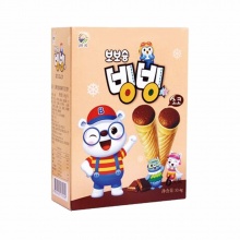 韩国进口九日欧巴熊冰淇淋形饼干54g巧克力儿童休闲饼干 