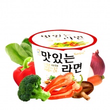  韩国进口九日牌蔬菜面碗装方便面112g桶装正宗韩国即食拉面泡面 