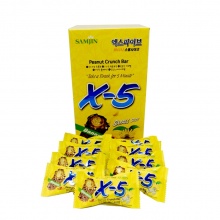 韩国X-5香蕉味花生夹心巧克力棒36g根 x5能量棒 香蕉酱心棒棒的