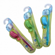 韩国牙刷软毛成人 进口可爱豌豆套盖1支家庭装纳米牙刷 牙刷头套（颜色随机发）