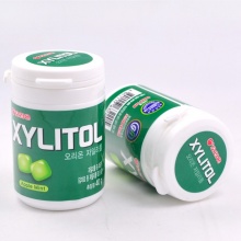 韩国进口零食品 好丽友木糖醇口香糖桶苹果味40g 休闲零食品 