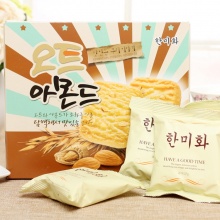 韩国进口韩美禾牛奶扁桃仁茶点148g好吃的办公室休闲零食品小吃