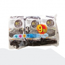 韩国进口零食品海苔 济州调味即食海苔9连包36g