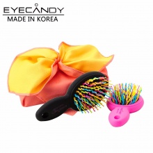 Eye Candy韩国彩虹丰盈S梳子按摩气囊梳减少静电打结 小号6X14cm两色随机