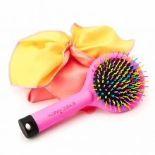 Eye Candy韩国彩虹丰盈S梳子按摩气囊梳减少静电大号9X20.5cm两色随机