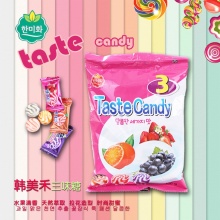 韩国 韩美禾三味混合水果糖 三种口味混合包装 100g