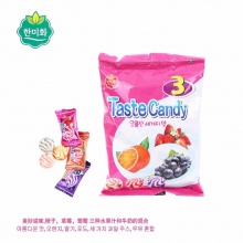 韩国 韩美禾三味混合水果糖 三种口味混合包装 100g