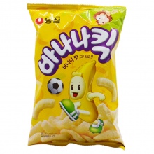 韩国进口农心香蕉味玉米脆条75g 香蕉脆果玉米爆休闲膨化零食品