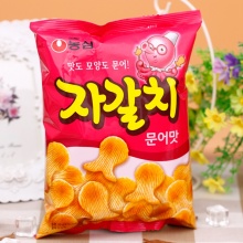 美食来韩国进口膨化零食 农心章鱼脆脆片90g 章鱼形虾条脆 进口零食