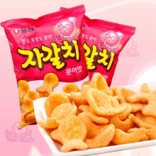 美食来韩国进口膨化零食 农心章鱼脆脆片90g 章鱼形虾条脆 进口零食