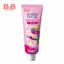 韩国进口B＆B保宁幼儿儿童牙膏90g草莓香型含氟