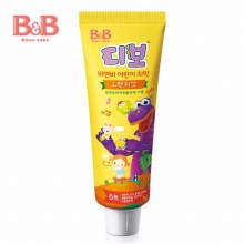 韩国进口B＆B保宁幼儿儿童牙膏90g橙子香型含氟