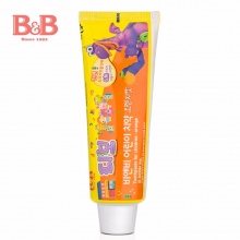 韩国进口B＆B保宁幼儿儿童牙膏90g橙子香型含氟