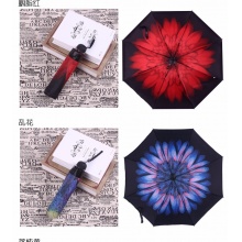 韩国双层超强防紫外线太阳伞女超轻遮阳防晒焦小黑两用晴雨伞下 随机发货