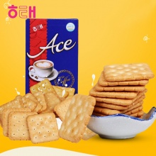 韩国进口海太ace苏打饼干独立包装218g盒装咸味薄脆休闲零食品