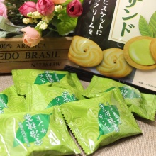 日本进口九日抹茶味夹心饼干81g袋休闲零食下午茶点心