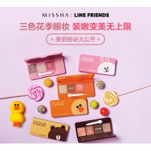 韩国进口 MISSHA 谜尚 Line Friends卡通四色眼影 限量版